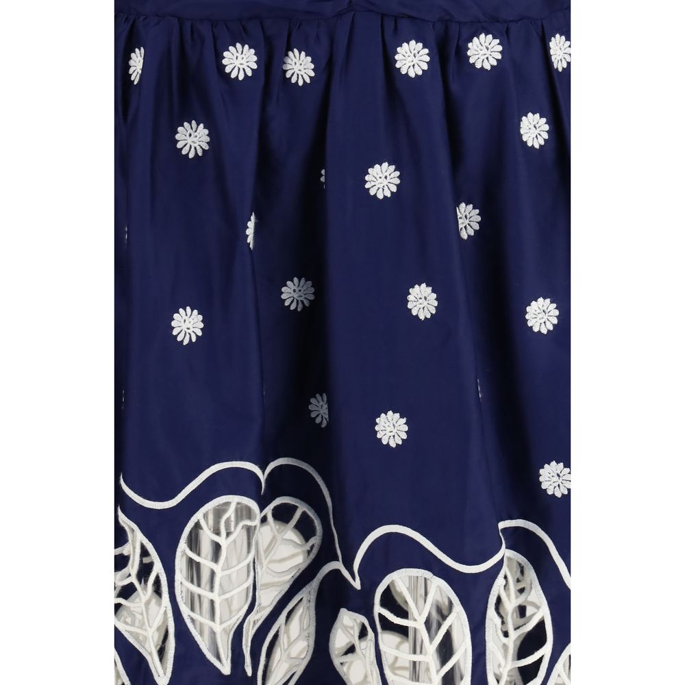 FARM RIO Blue Cotton Casual Dress