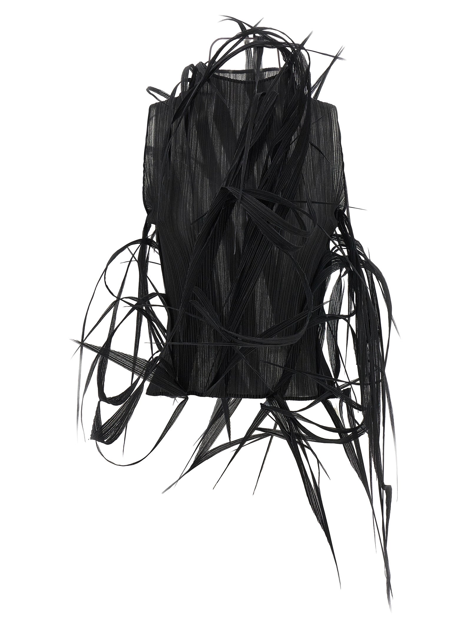 Issey Miyake Black Polyester Tank Tops
