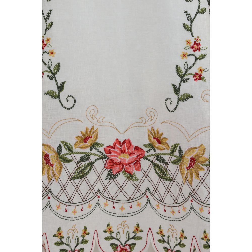 FARM RIO Multicolor Linen Casual Dress