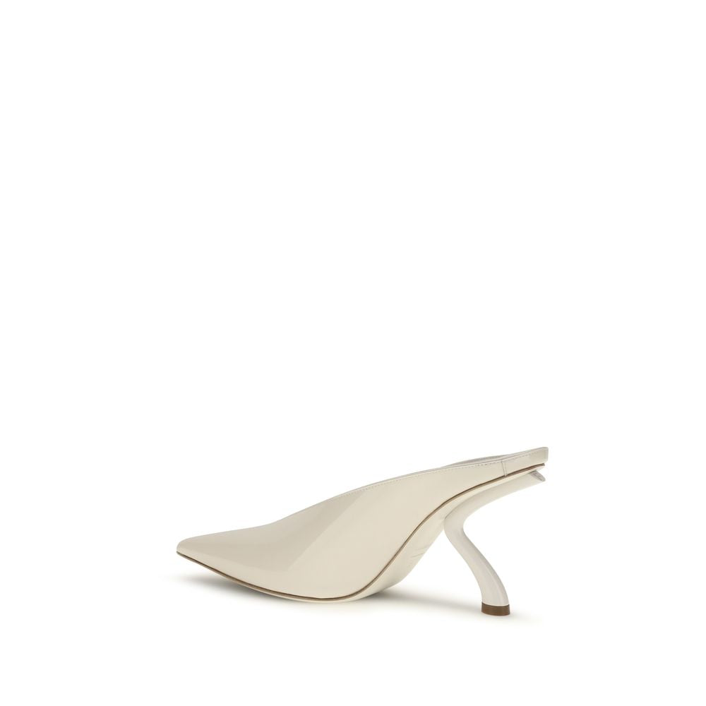 Ferragamo Beige Calf Leather Bos Taurus Mules