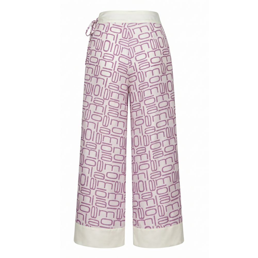 Malo Purple Silk Women Pants