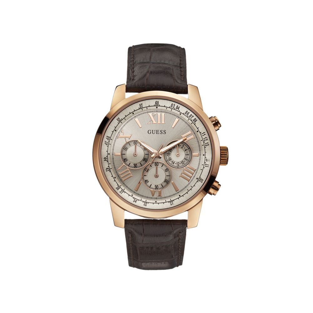 Guess Brown Leather Lining Sport Watch