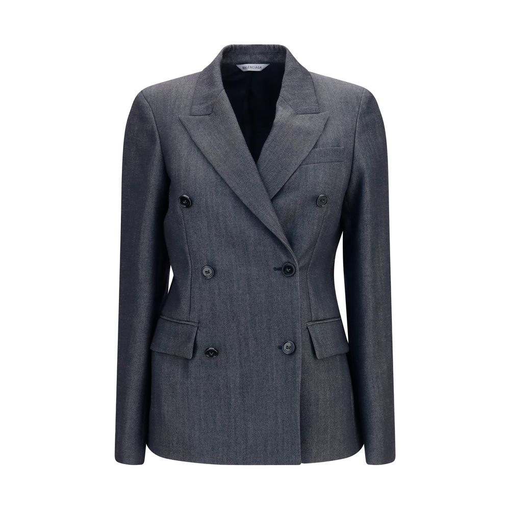 Balenciaga Gray Wool Oves Aries Blazer