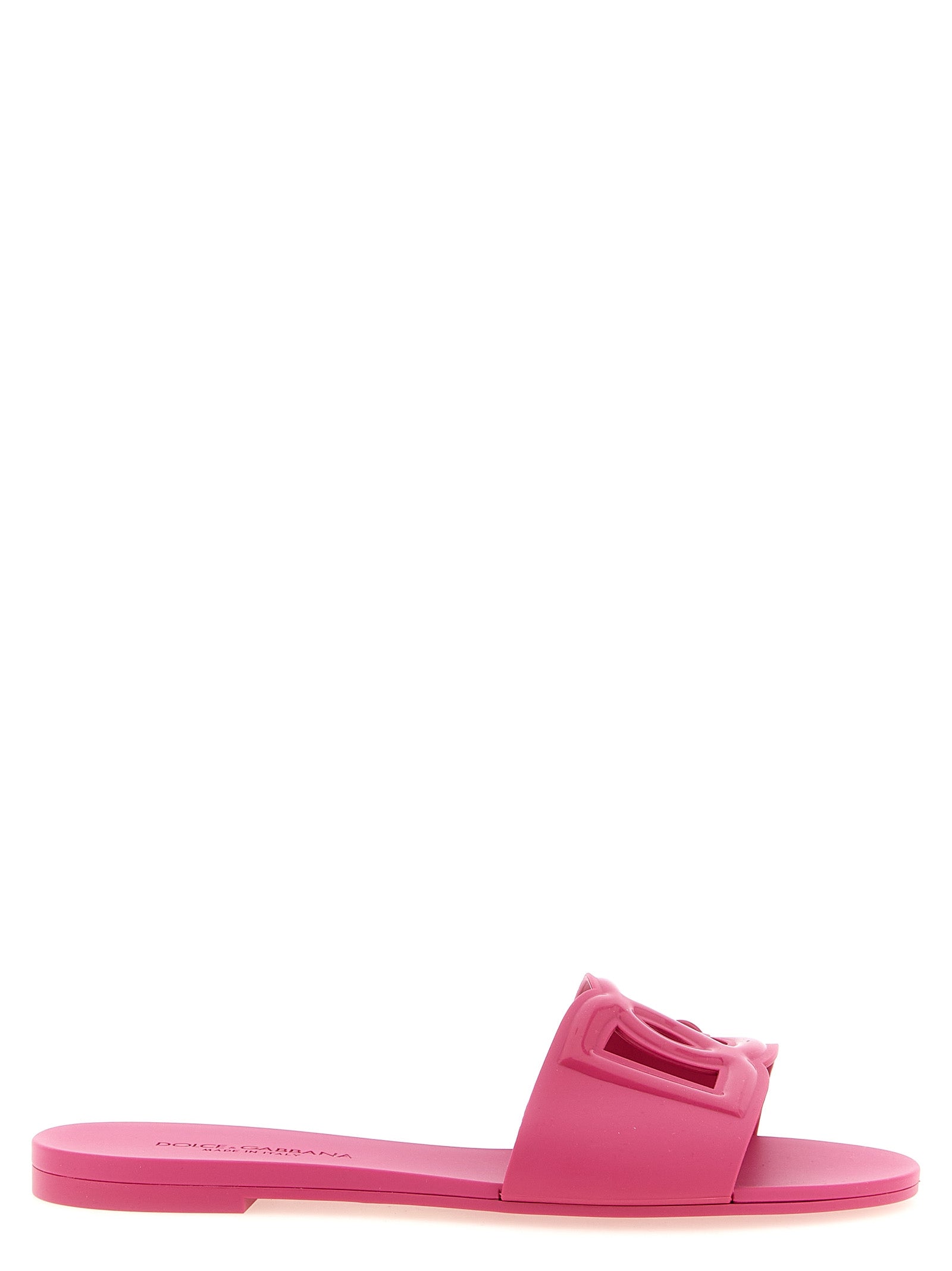 Dolce & Gabbana Fuchsia Polyurethane Slides