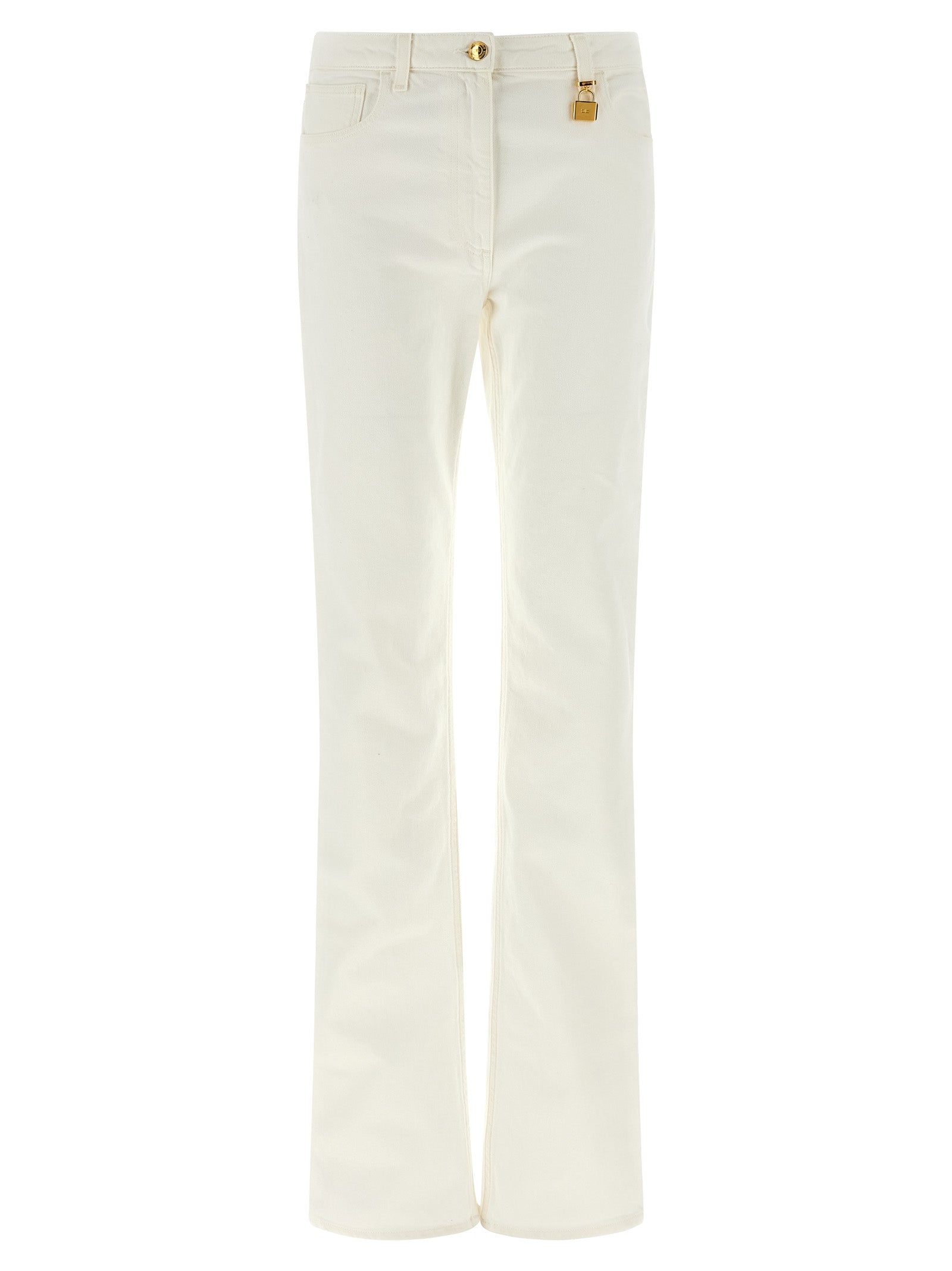 Elisabetta Franchi White Cotton Jeans Denim