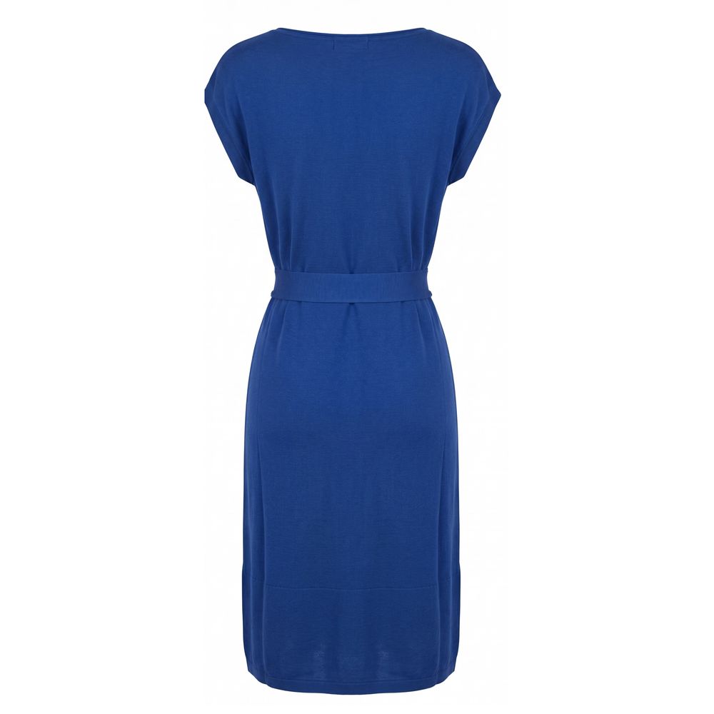 Malo Blue Silk Women Dress