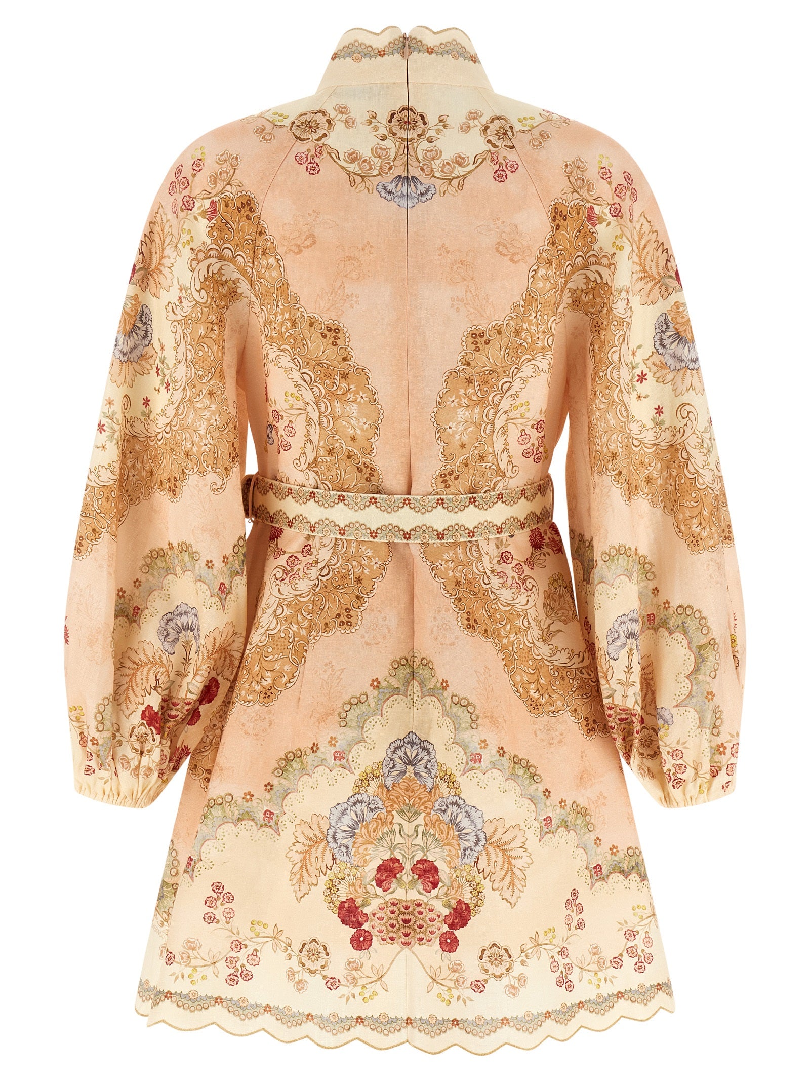 Zimmermann Multicolor Linen Short Dress