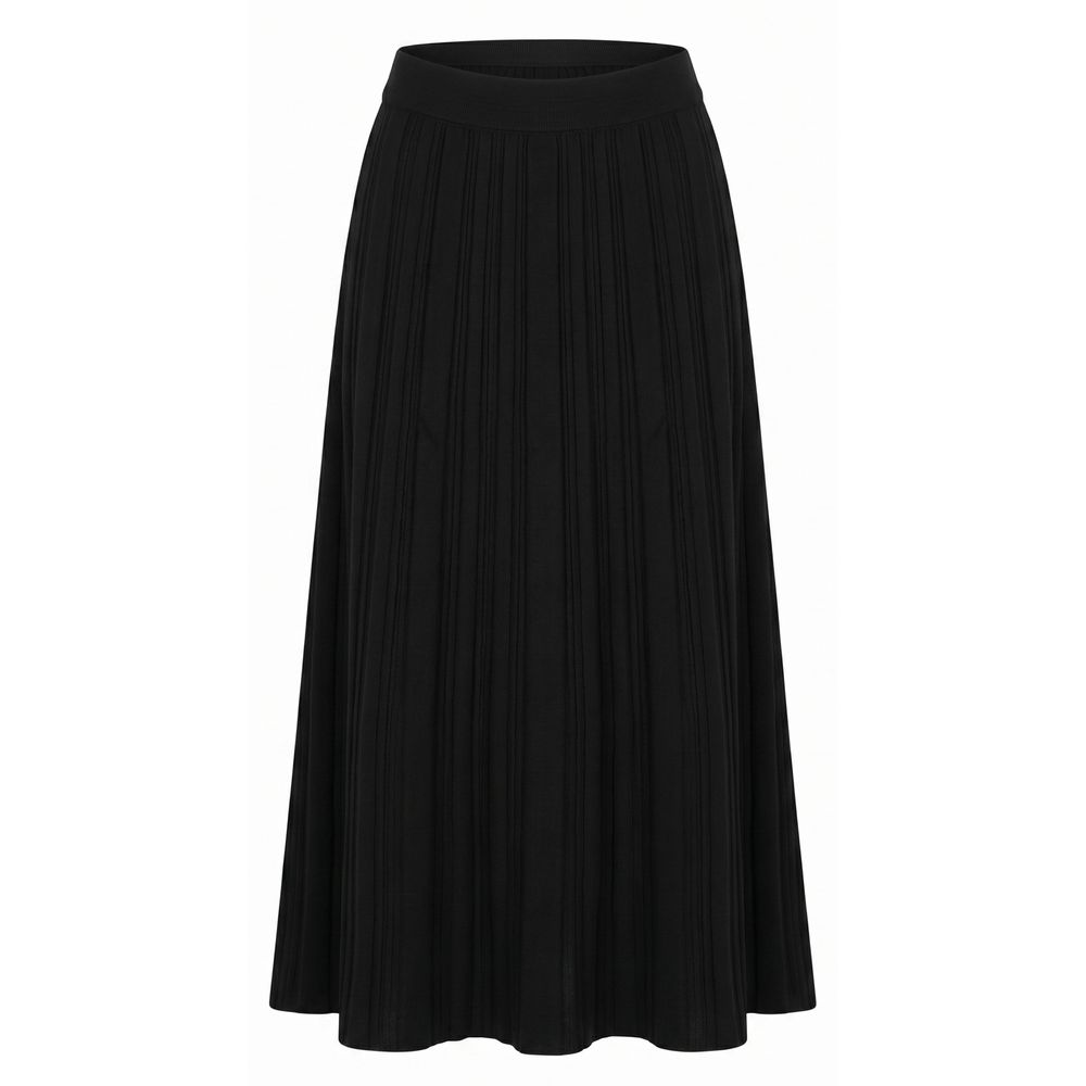 Malo Black Cotton Women Skirt