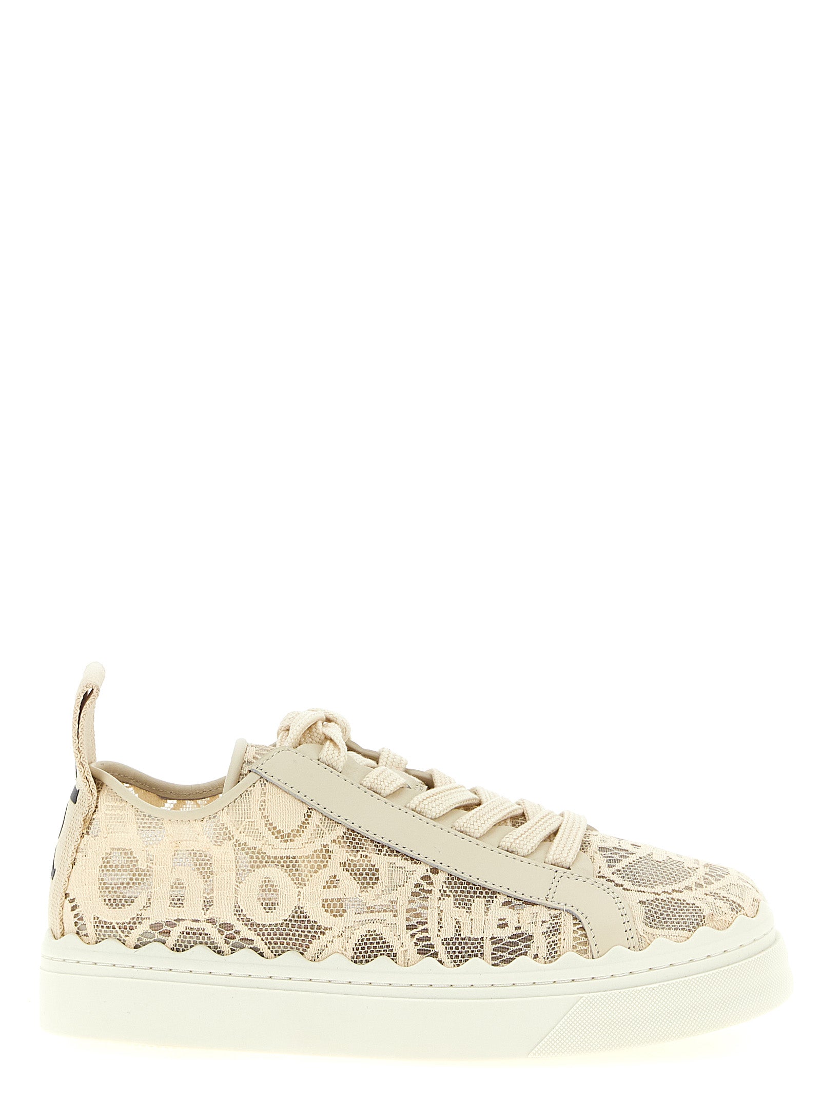 Chloé Beige Polyamide Low Top Sneakers