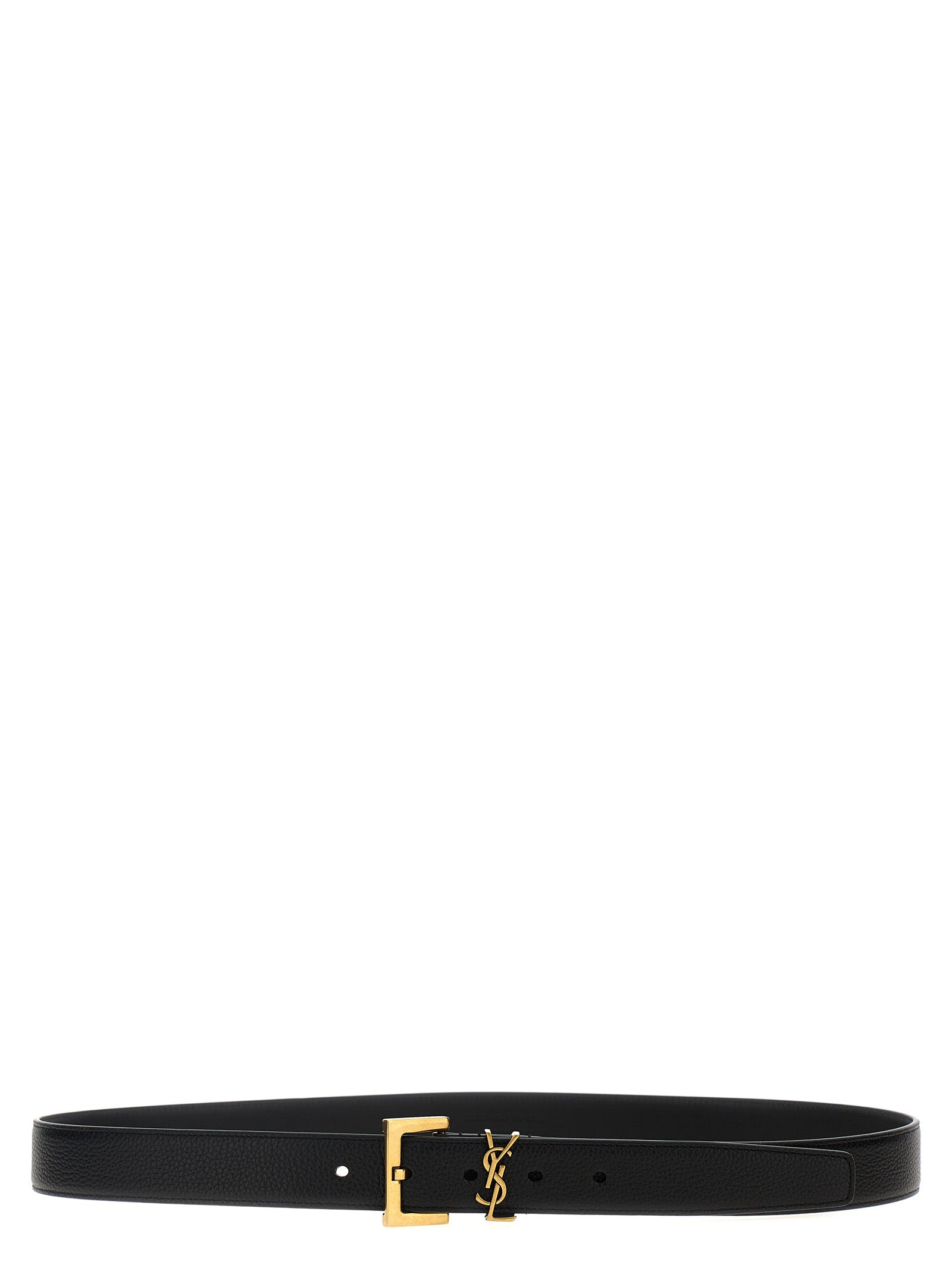 Saint Laurent Black Calfskin Regular Belt