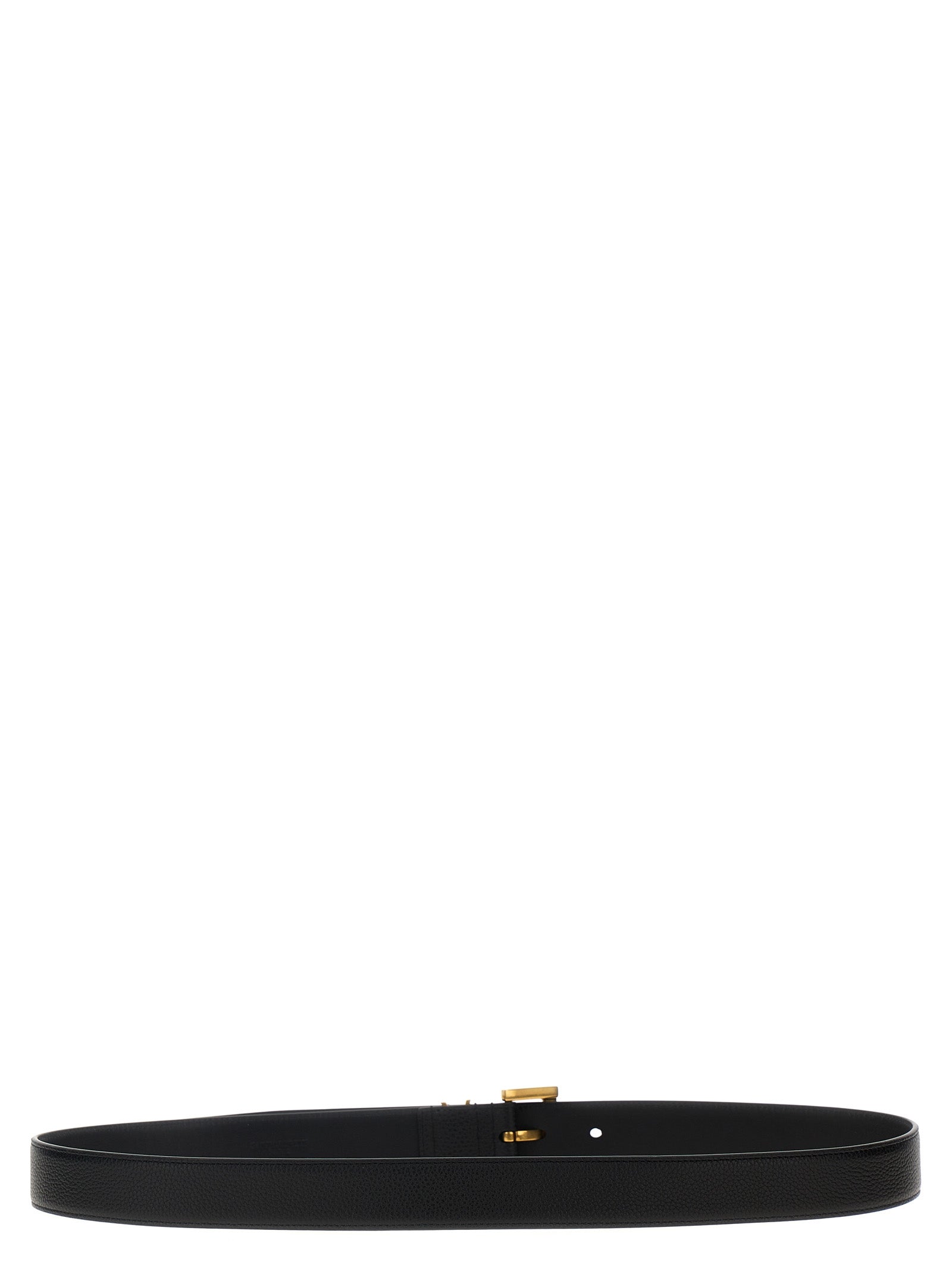 Saint Laurent Black Calfskin Regular Belt