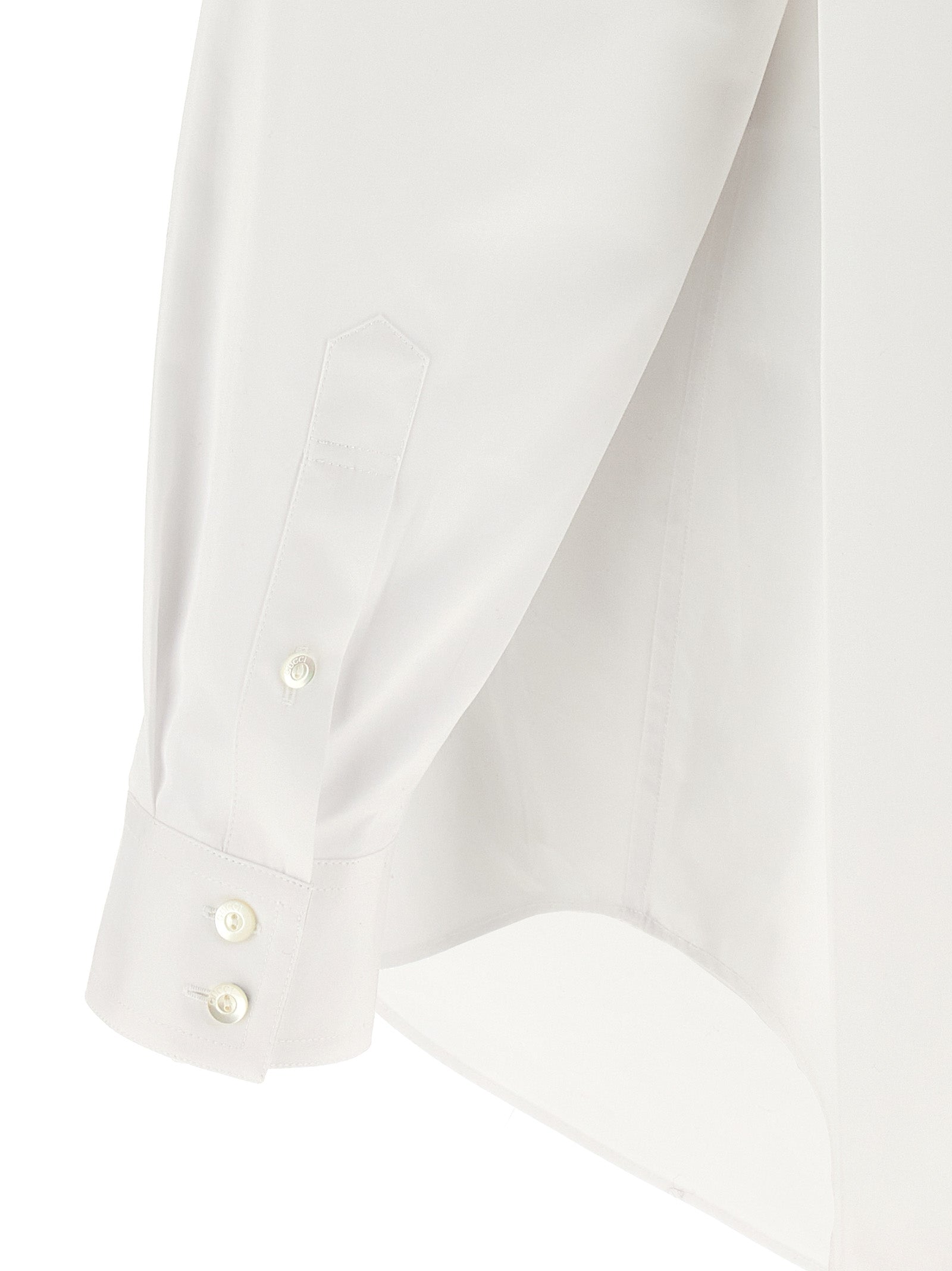 Gucci White Cotton Blouse