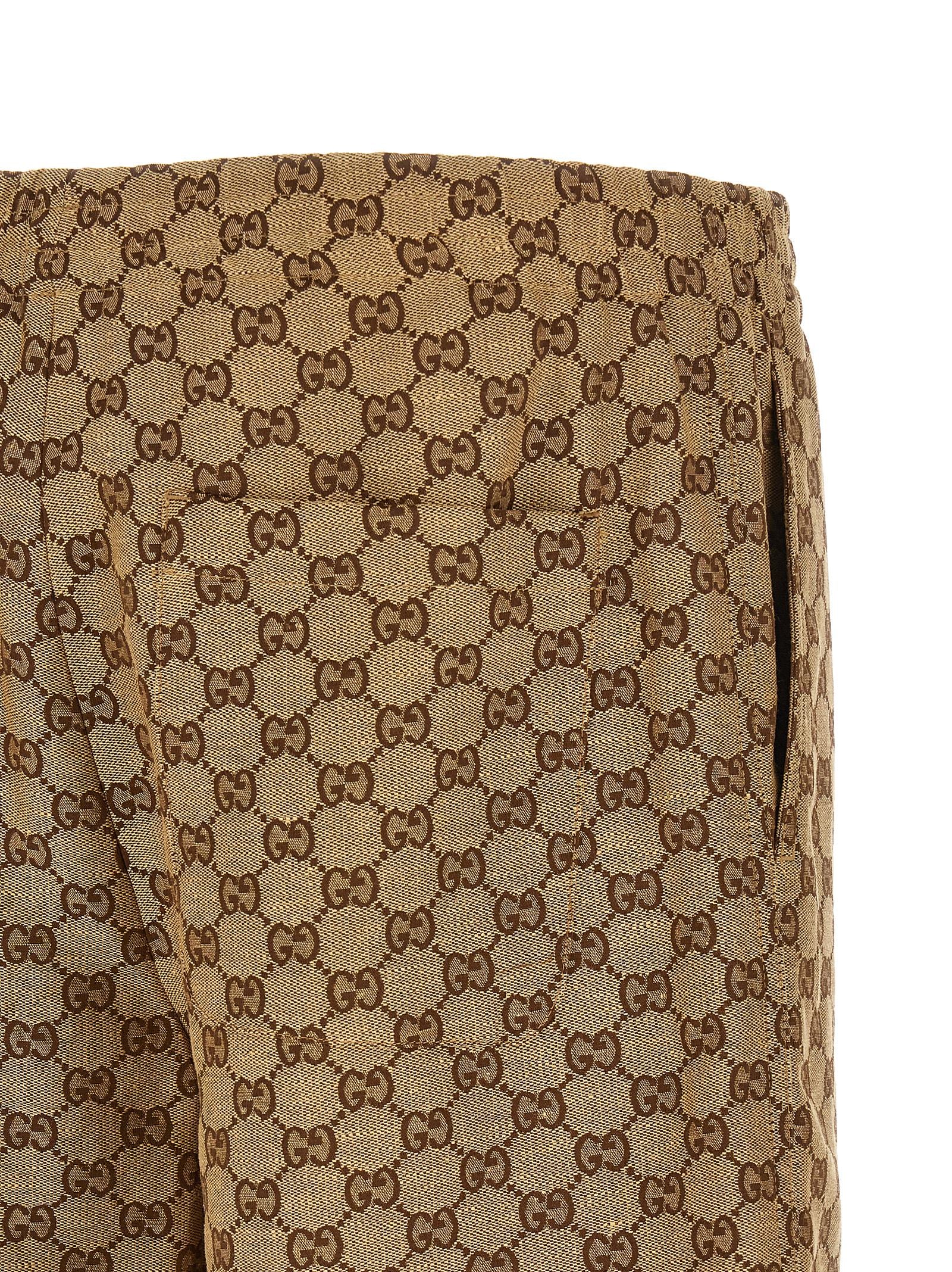 Gucci Beige Linen Bermuda Shorts