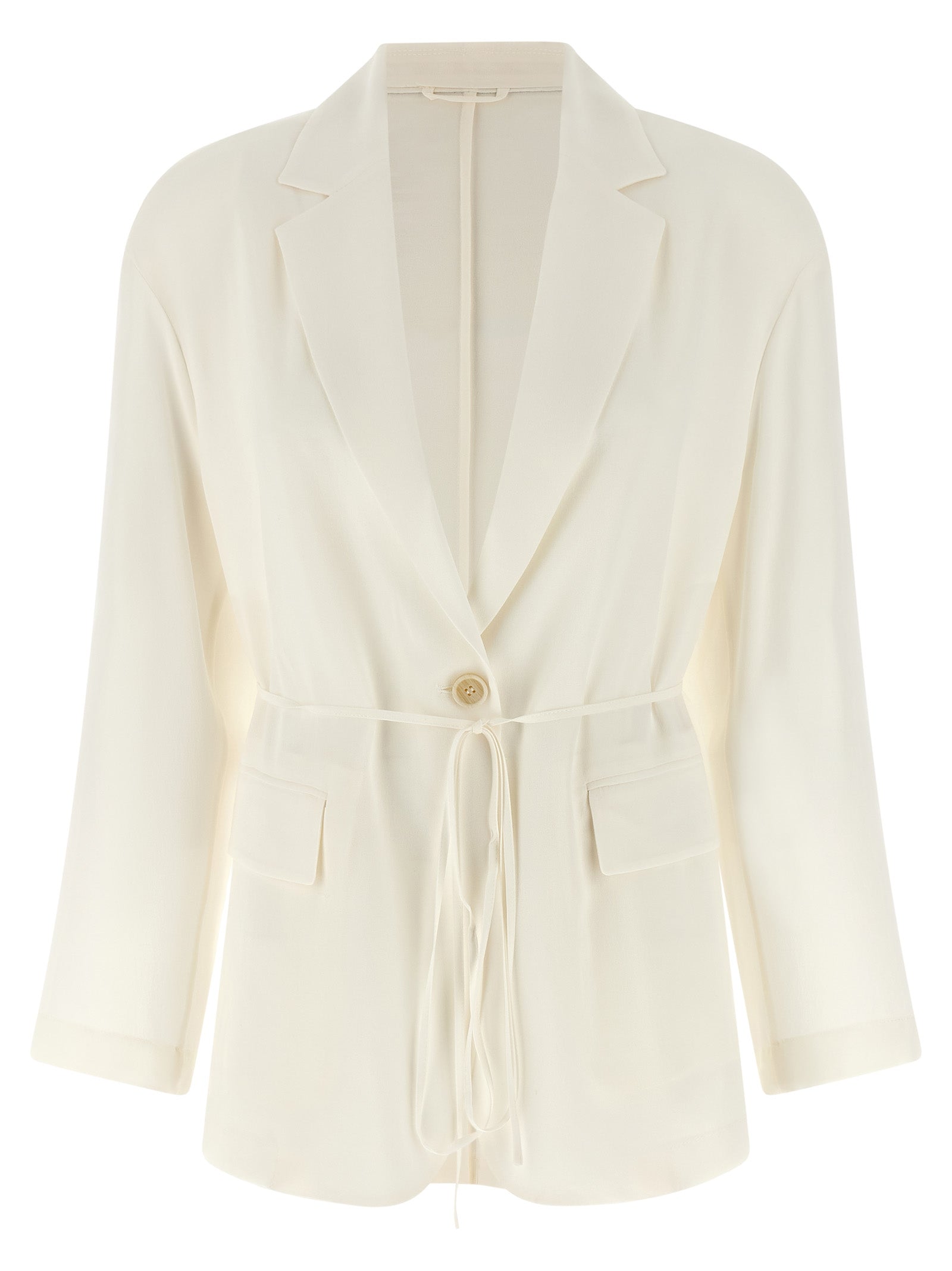 Brunello Cucinelli Beige Silk Blazer