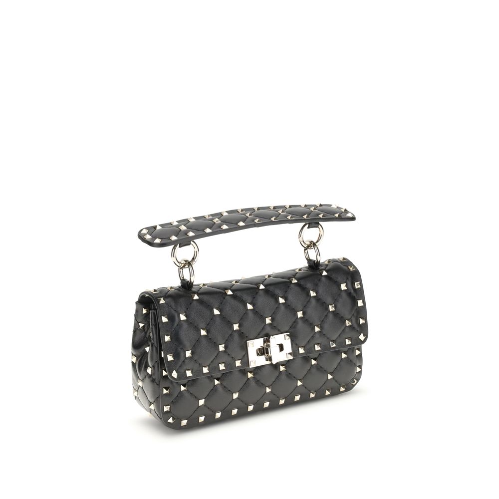 Valentino Garavani Black Calf Leather Bos Taurus Handbag