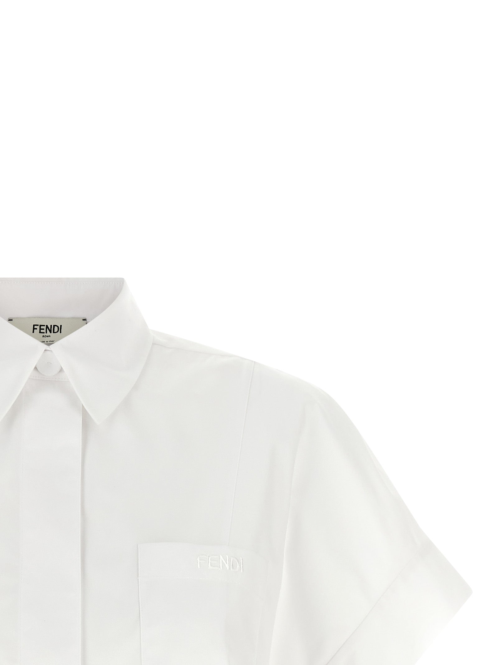 Fendi White Cotton Blouse