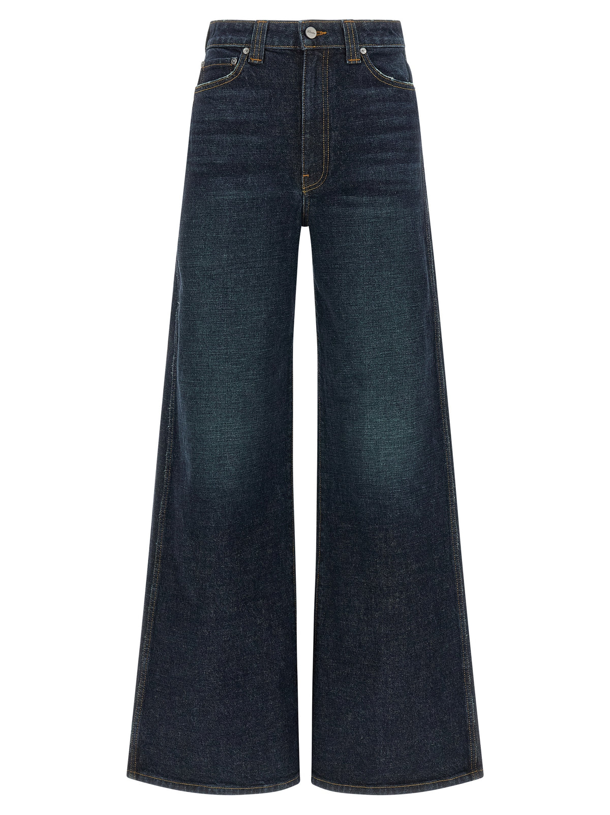Khaite Blue Cotton Flared Jeans