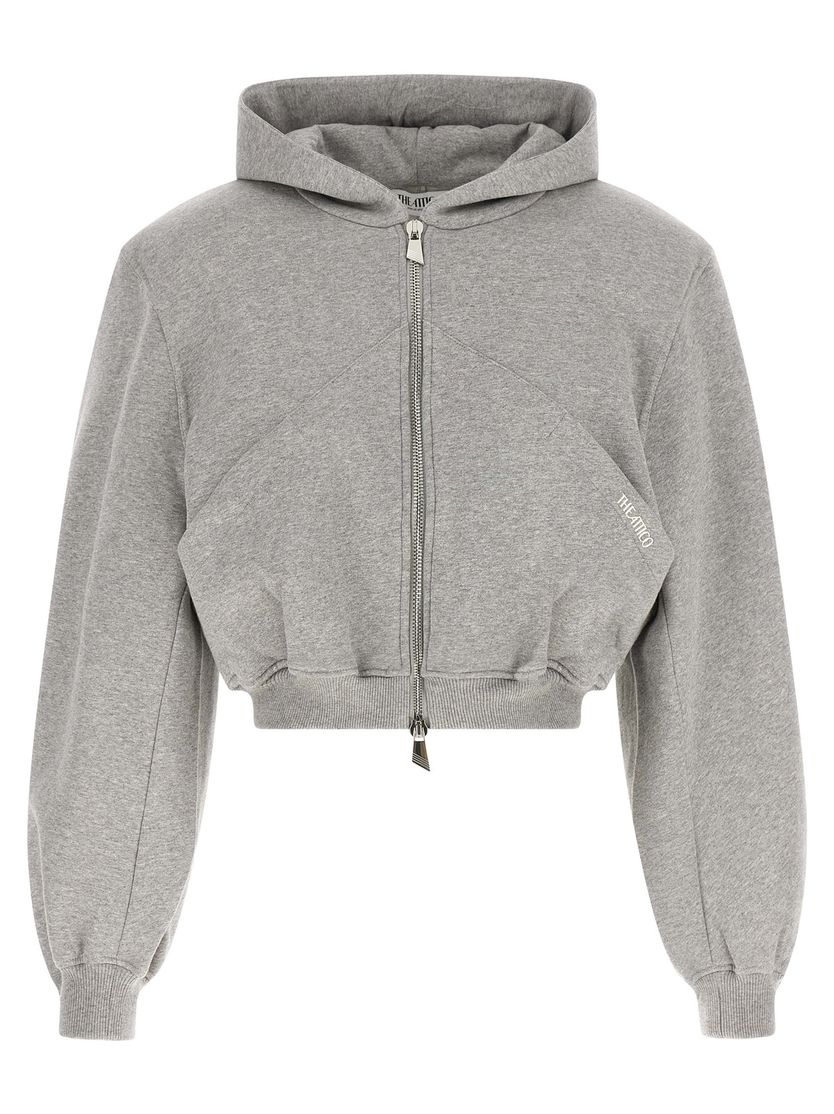 The Attico Gray Cotton Sweatshirt
