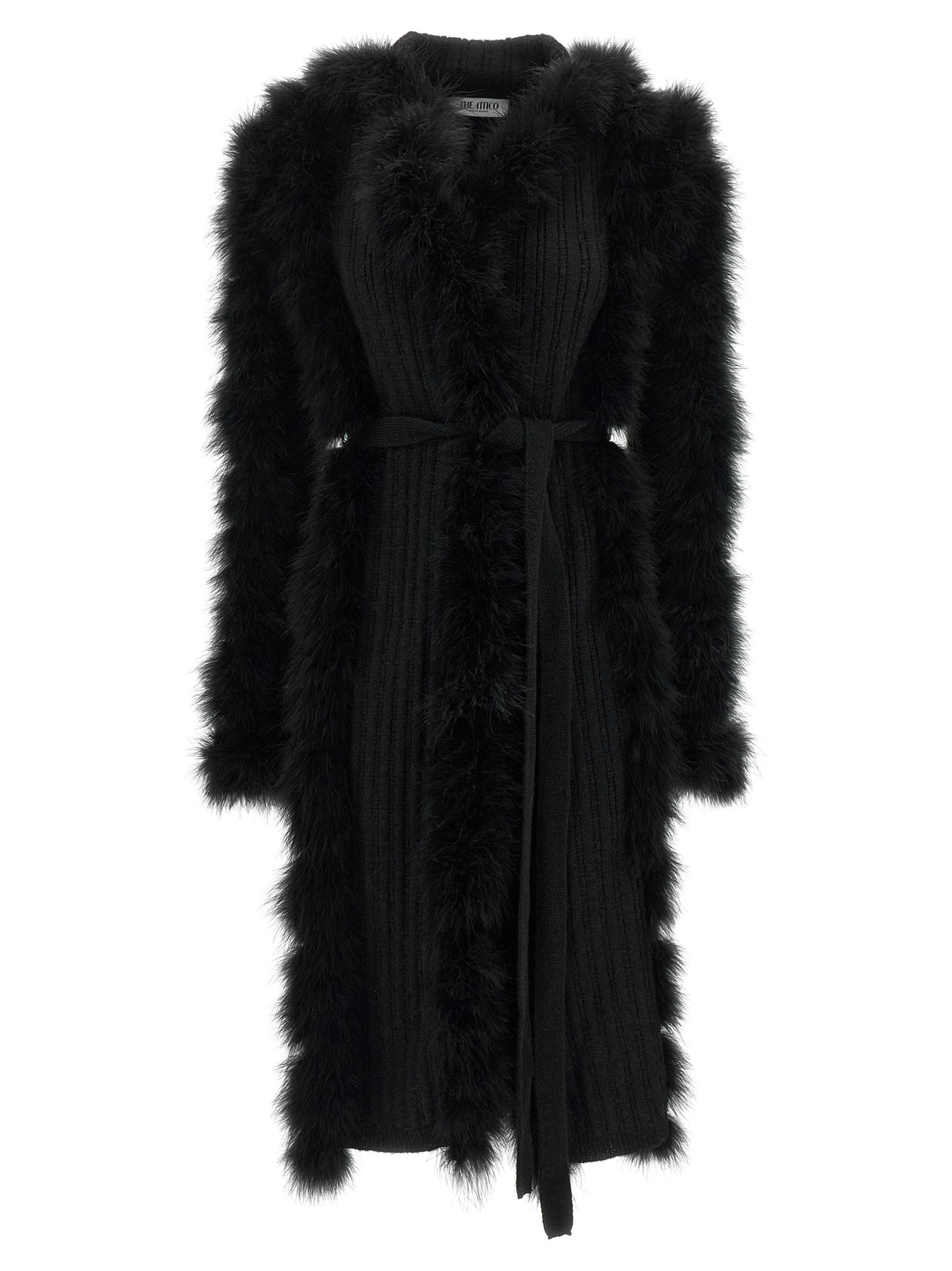 The Attico Black Wool Coat