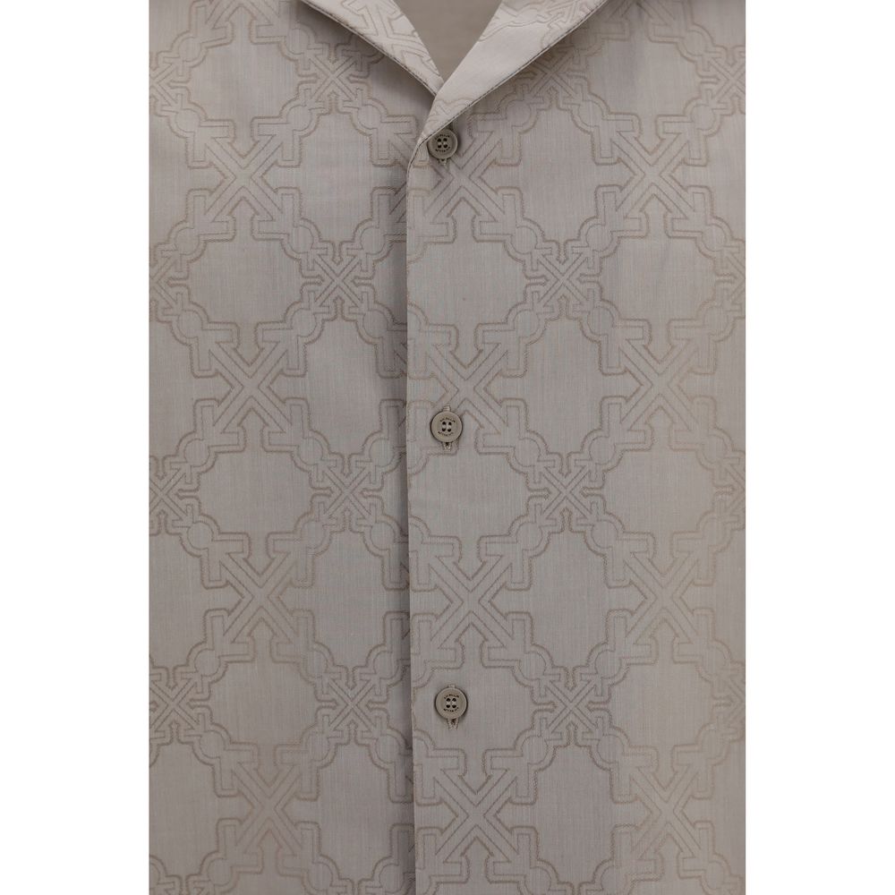 Off-White Beige Cotton Shirt