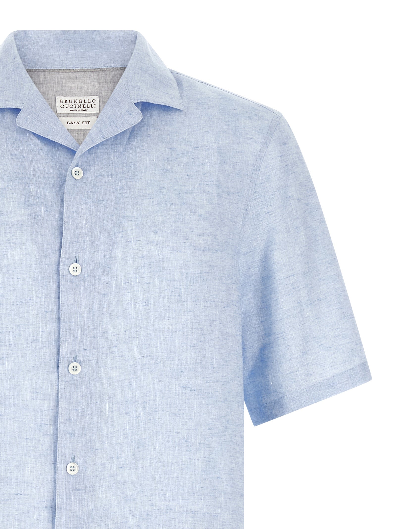 Brunello Cucinelli Blue Linen Blouse