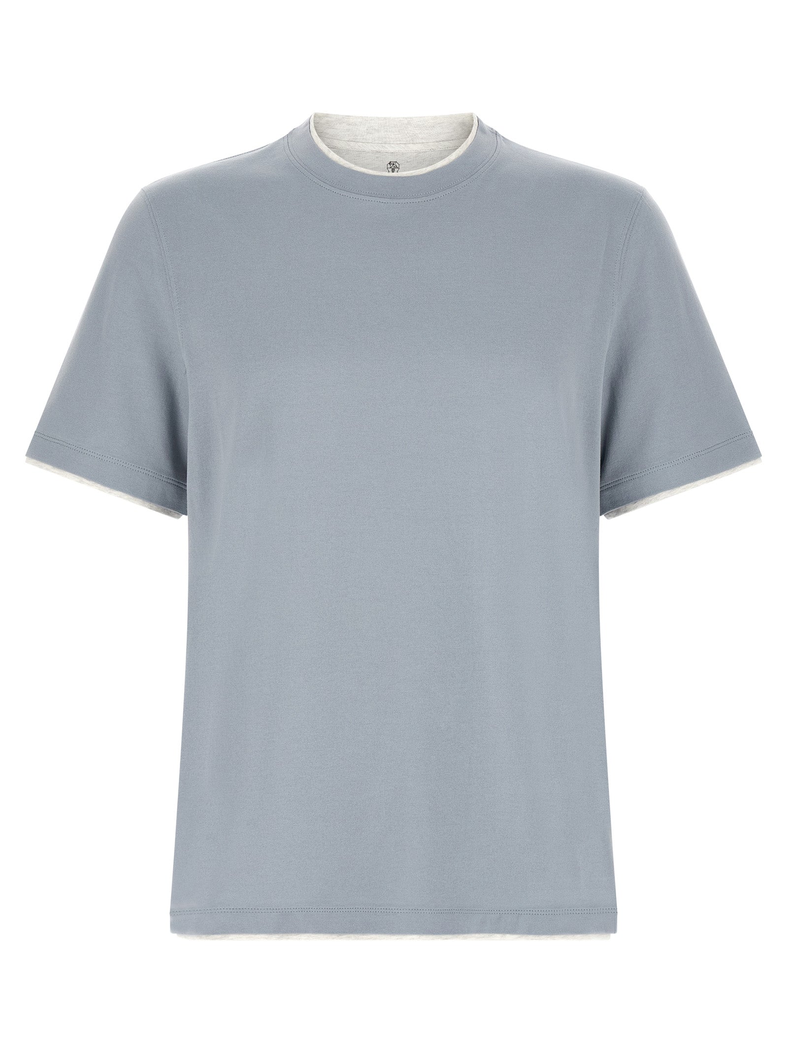 Brunello Cucinelli Blue Cotton T-Shirt