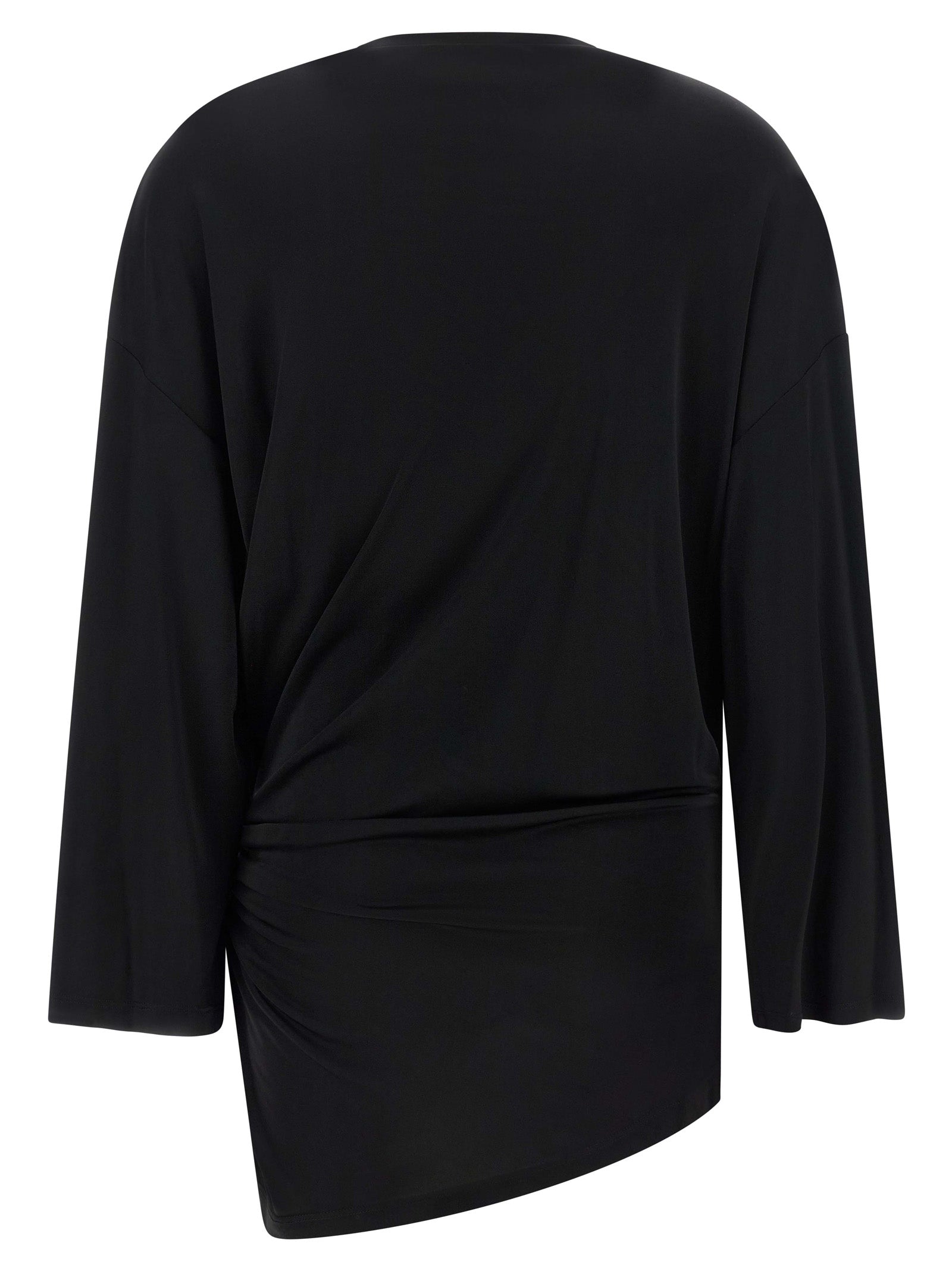 The Attico Black Viscose Short Dress