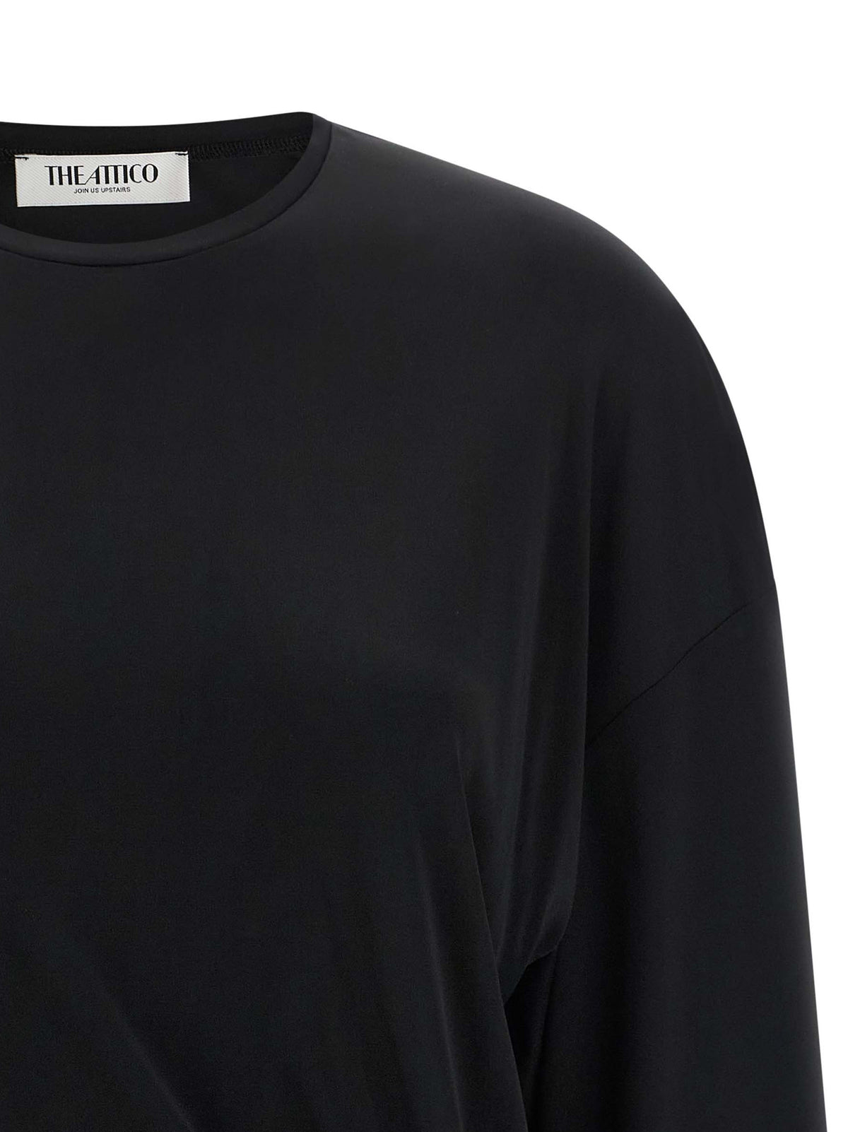 The Attico Black Viscose Short Dress
