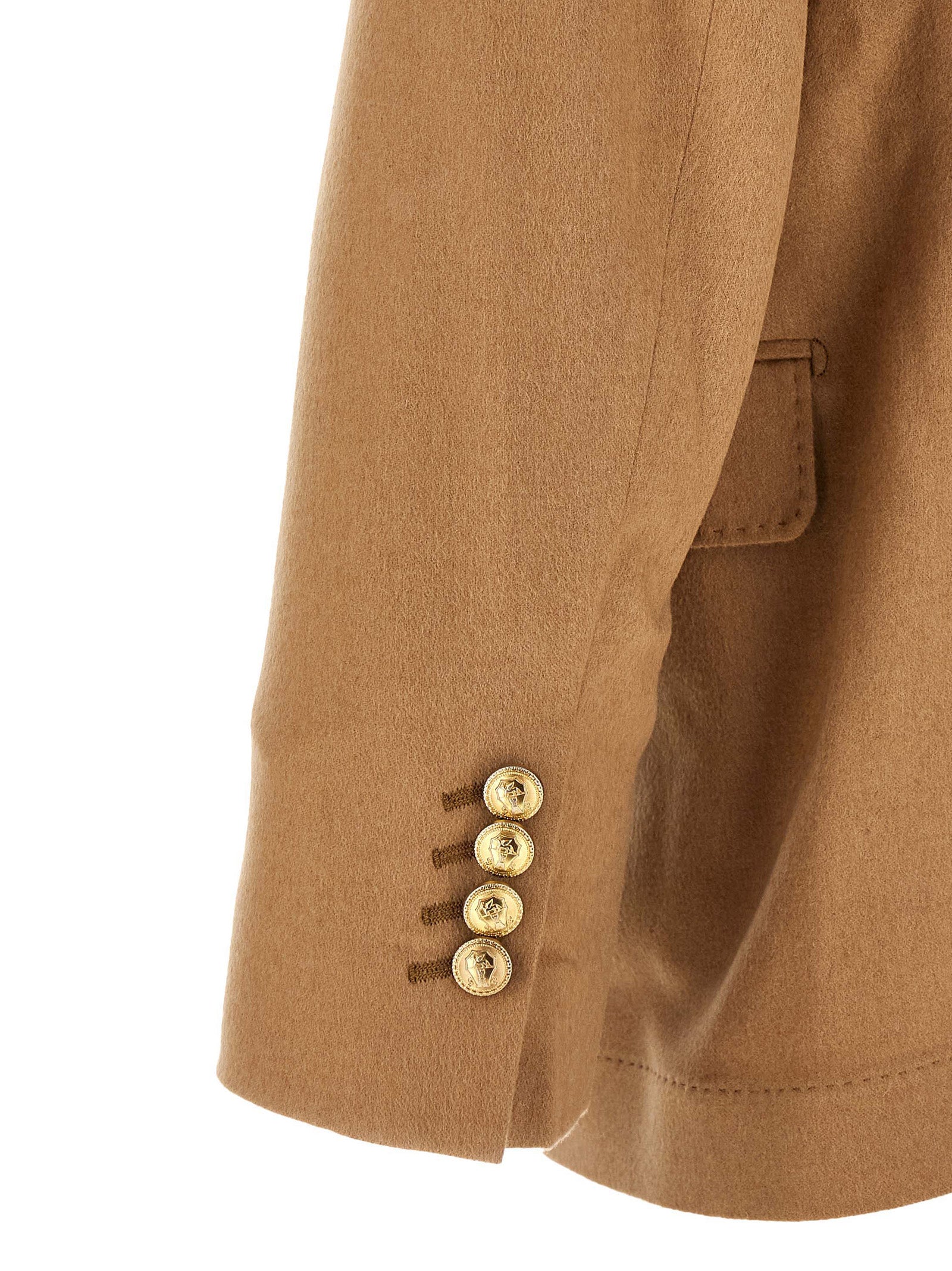 Brunello Cucinelli Beige Camel Hair Blazer