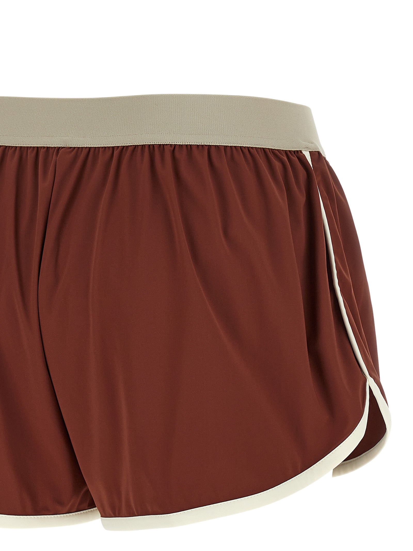 Brunello Cucinelli Bordeaux Polyamide Bermuda Shorts