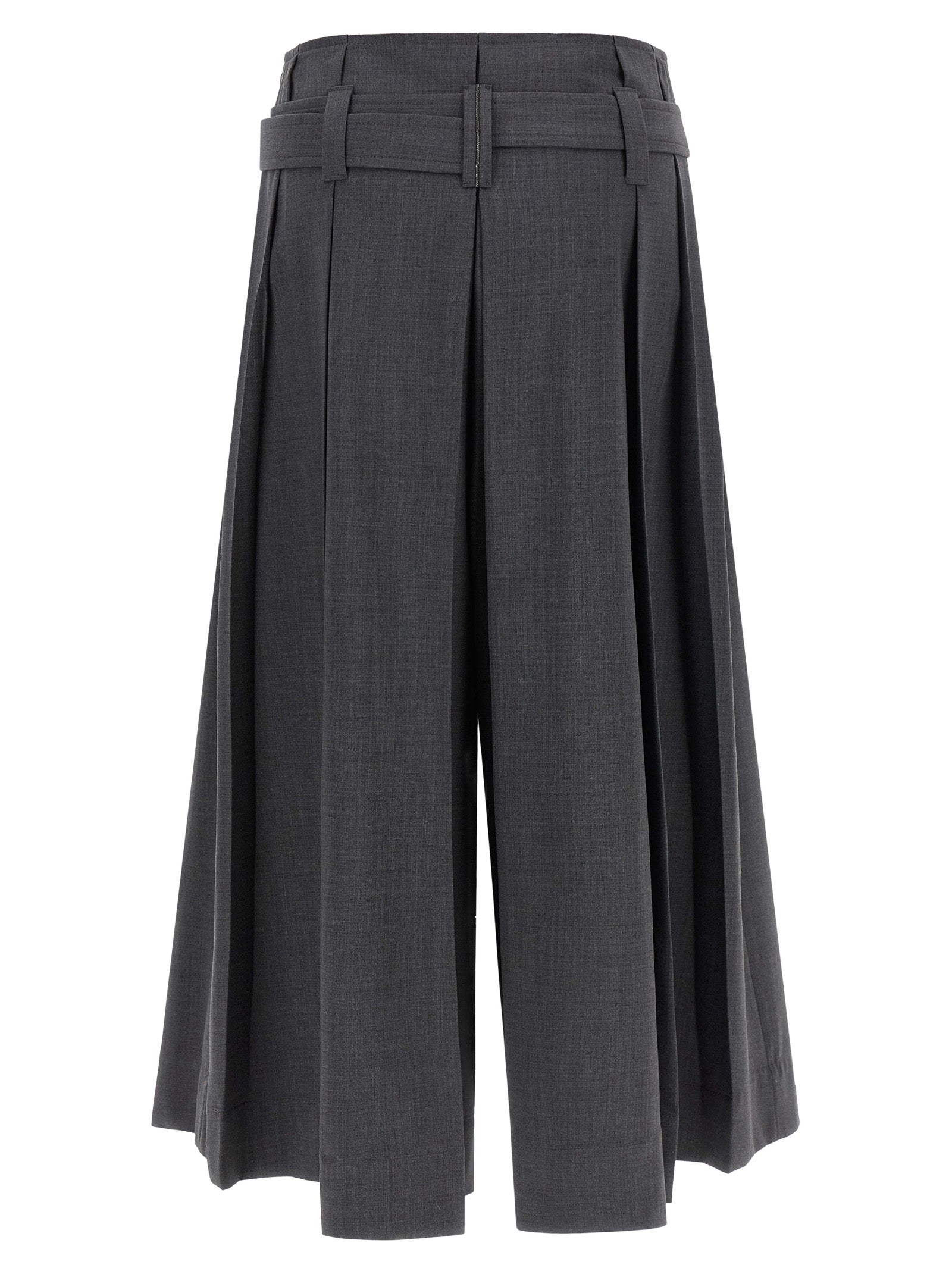 Brunello Cucinelli Gray Virgin Wool Bermuda Shorts