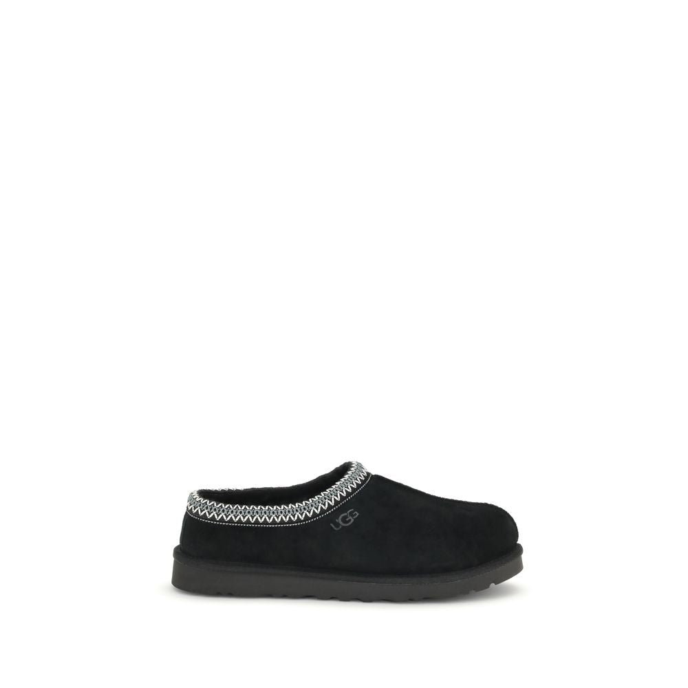 UGG Black Calf Leather Bos Taurus Mules