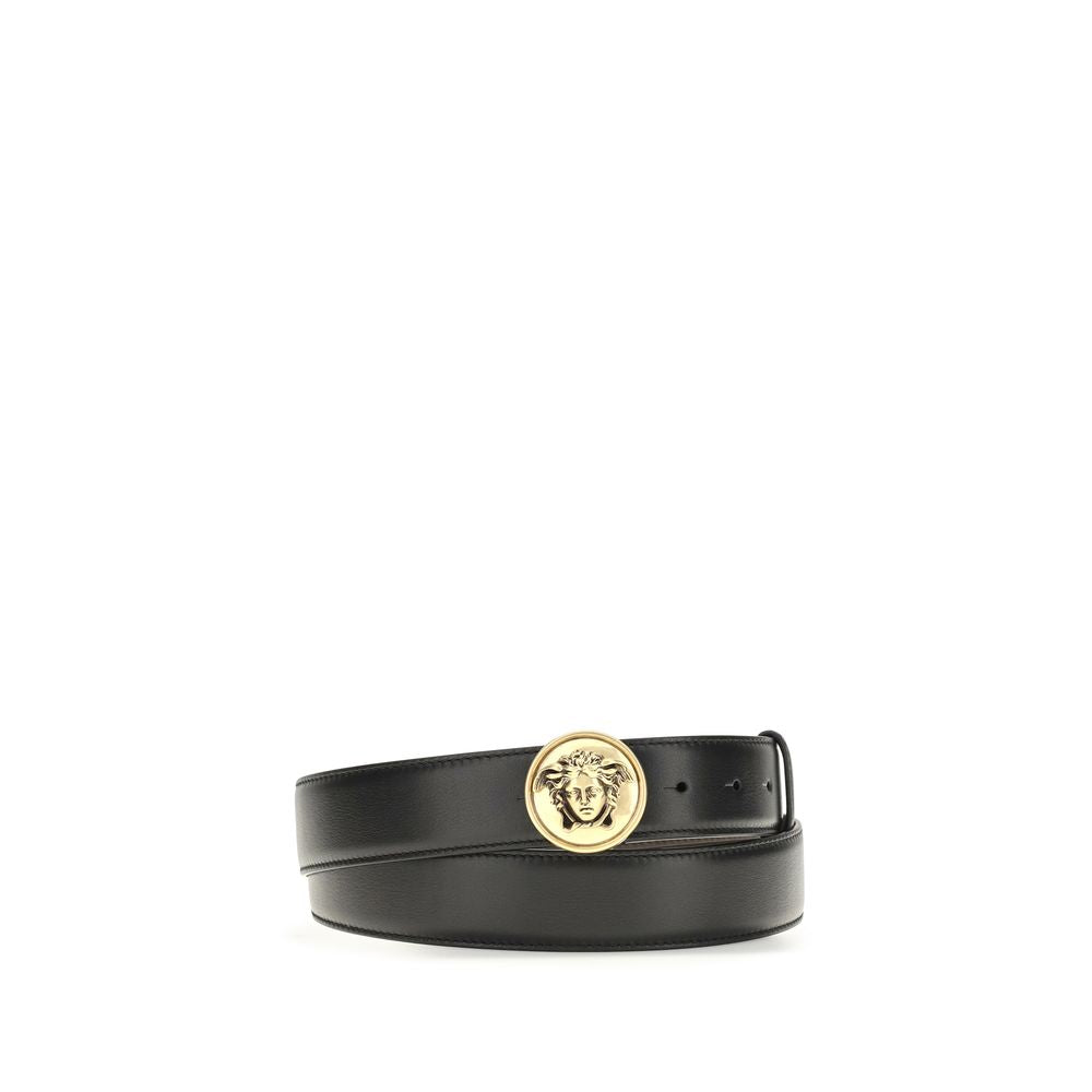 Versace Black Calf Leather Bos Taurus Regular Women\'s Belt Versace Black Calf Leather Bos Taurus Regular Belt – Visamoda main image 3