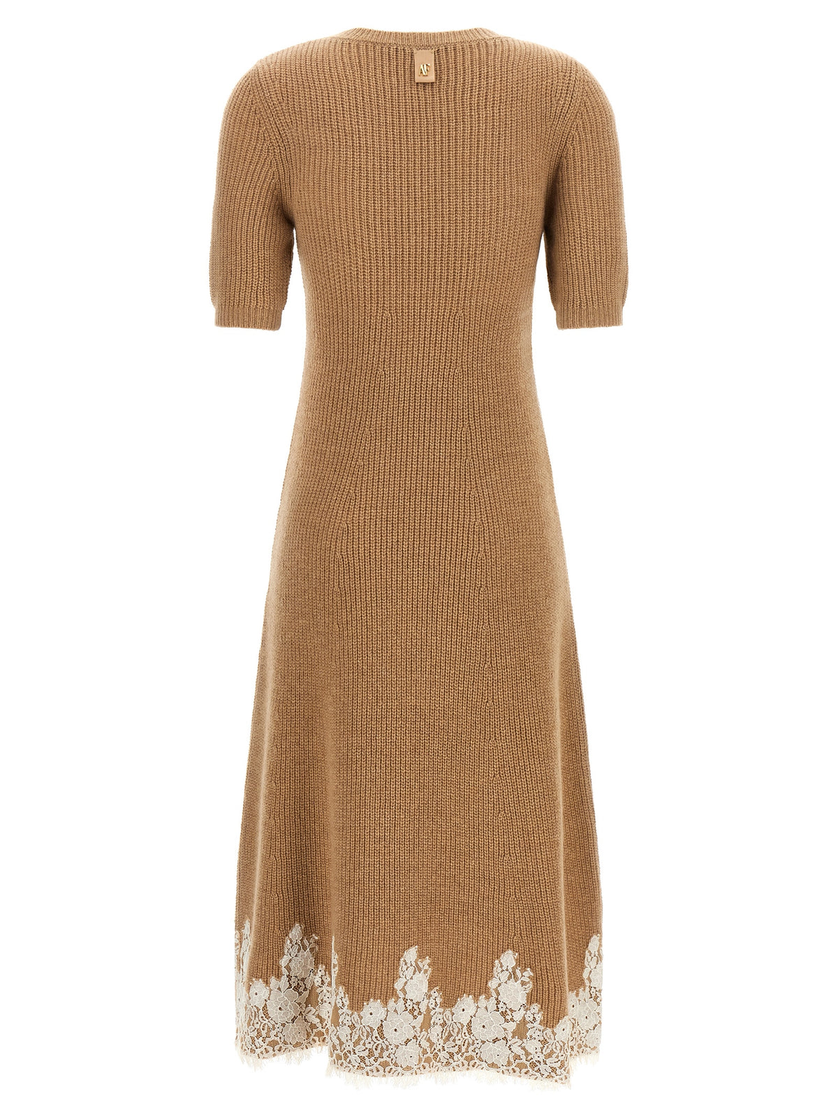 Alberta Ferretti Brown Cashmere Midi Dress