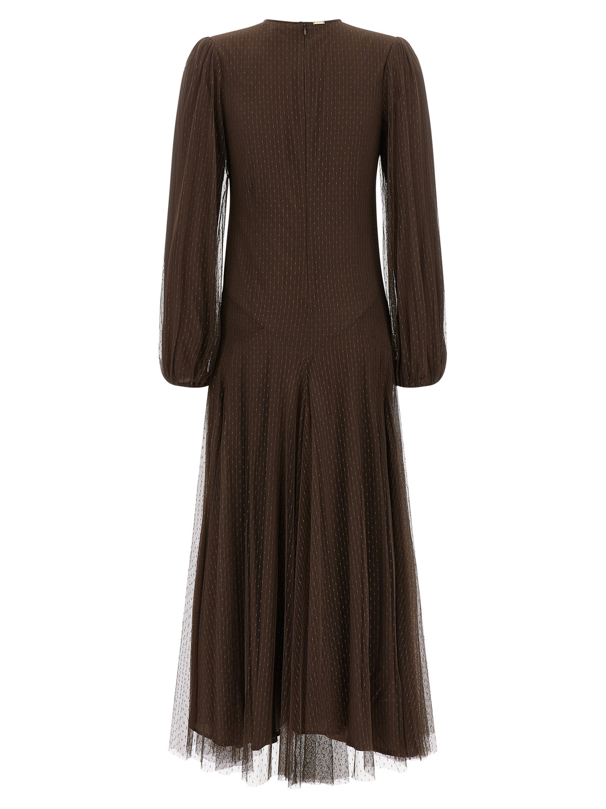 Twinset Brown Polyester Long Dress