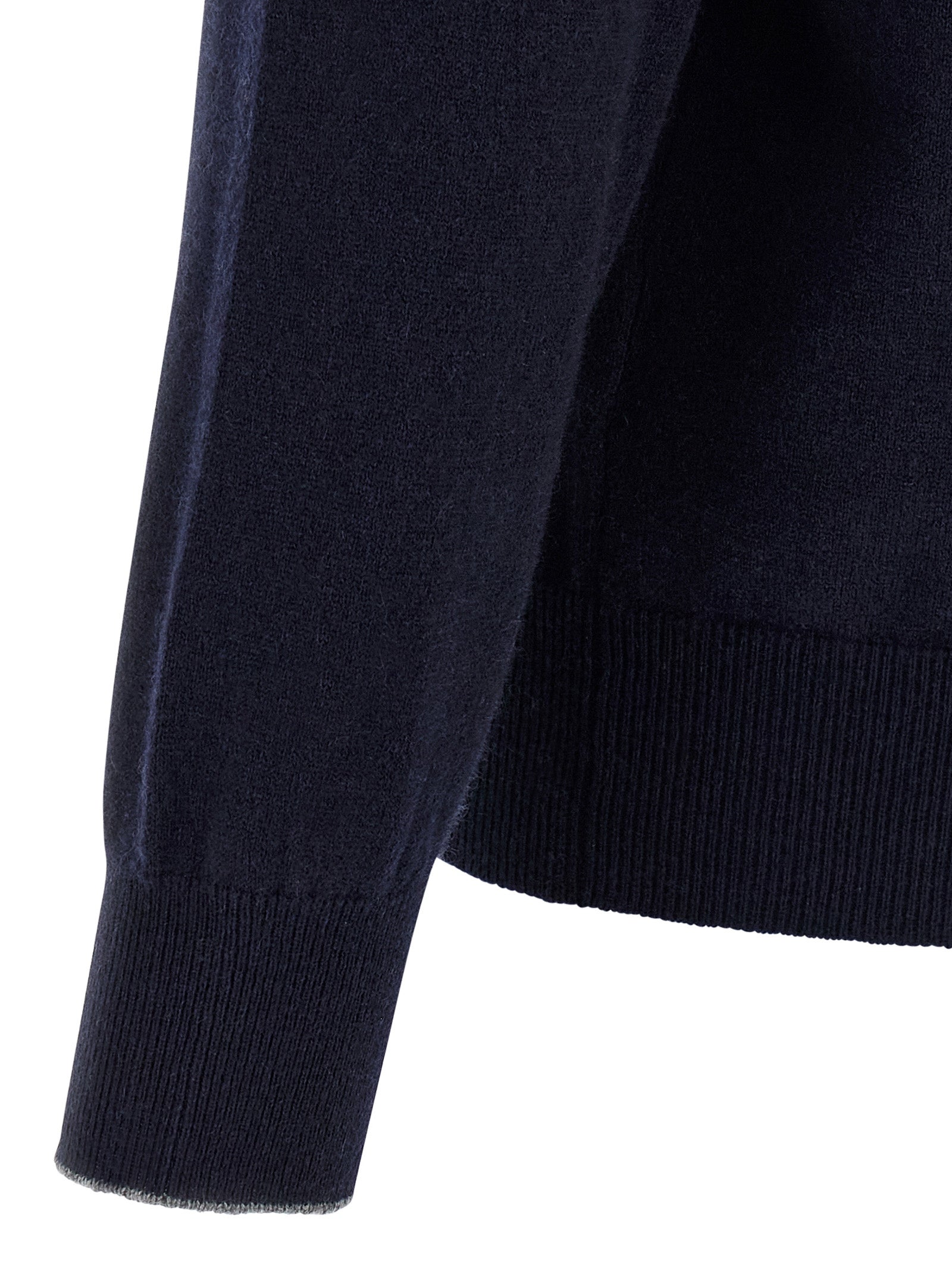 Brunello Cucinelli Blue Cashmere Polo Shirt