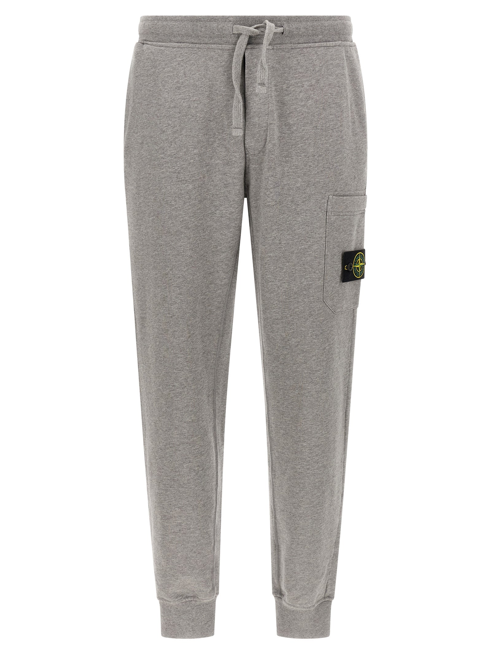 Stone Island Gray Cotton Joggers (Workout Pants)