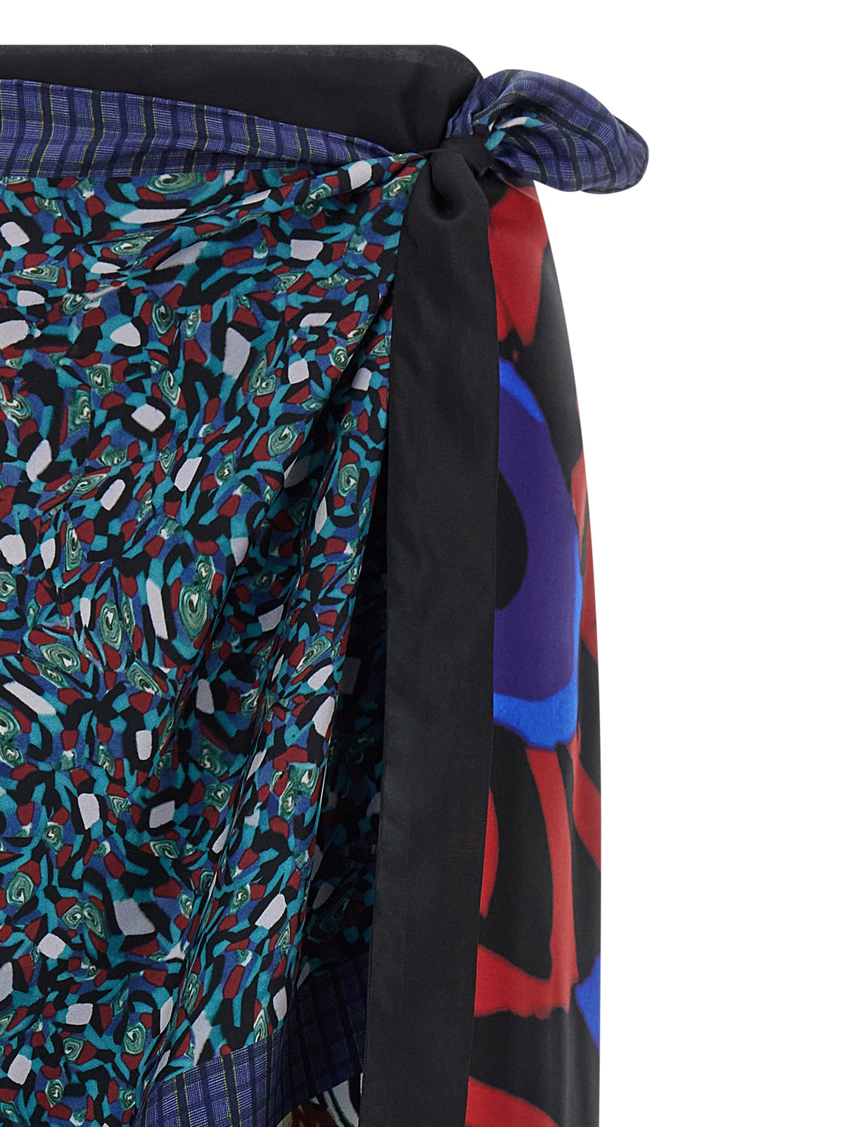 Dries Van Noten Multicolor Silk Midi Skirt