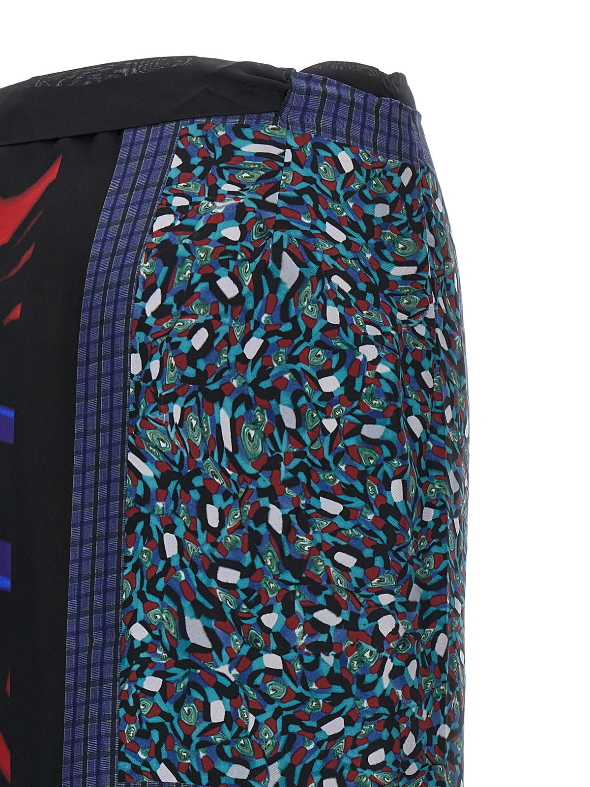 Dries Van Noten Multicolor Silk Midi Skirt