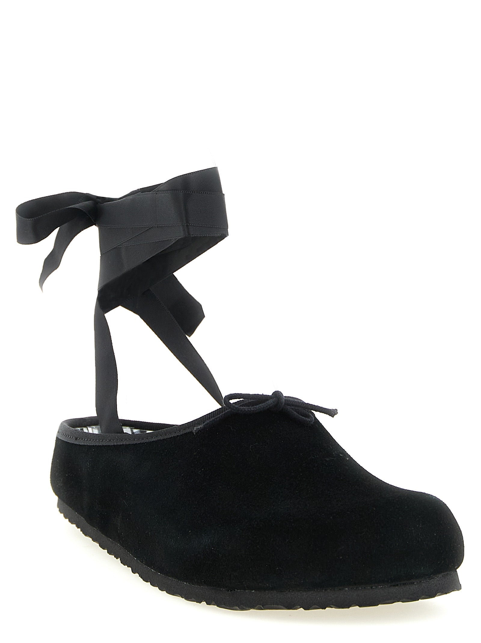 Birkenstock Black Suede Leather Ballet Flats