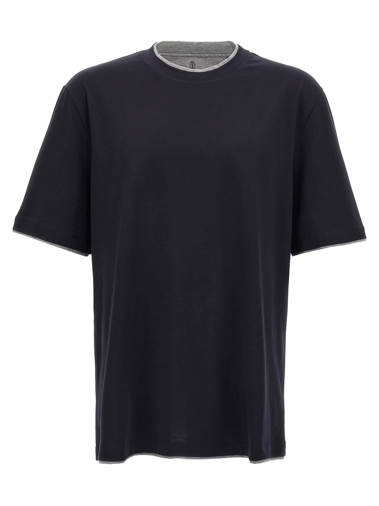 Brunello Cucinelli Blue Cotton T-Shirt