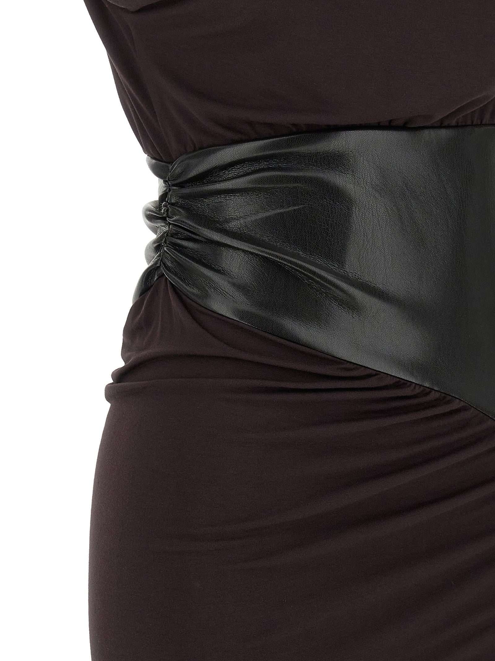 The Andamane Bordeaux Viscose Midi Dress