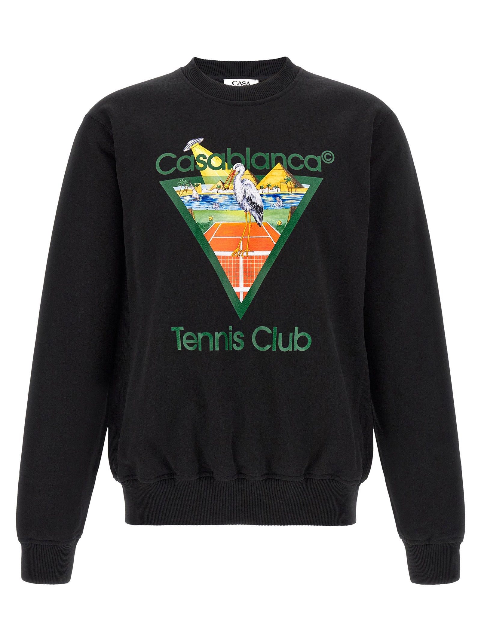 Casablanca Black Organic Cotton Sweatshirt