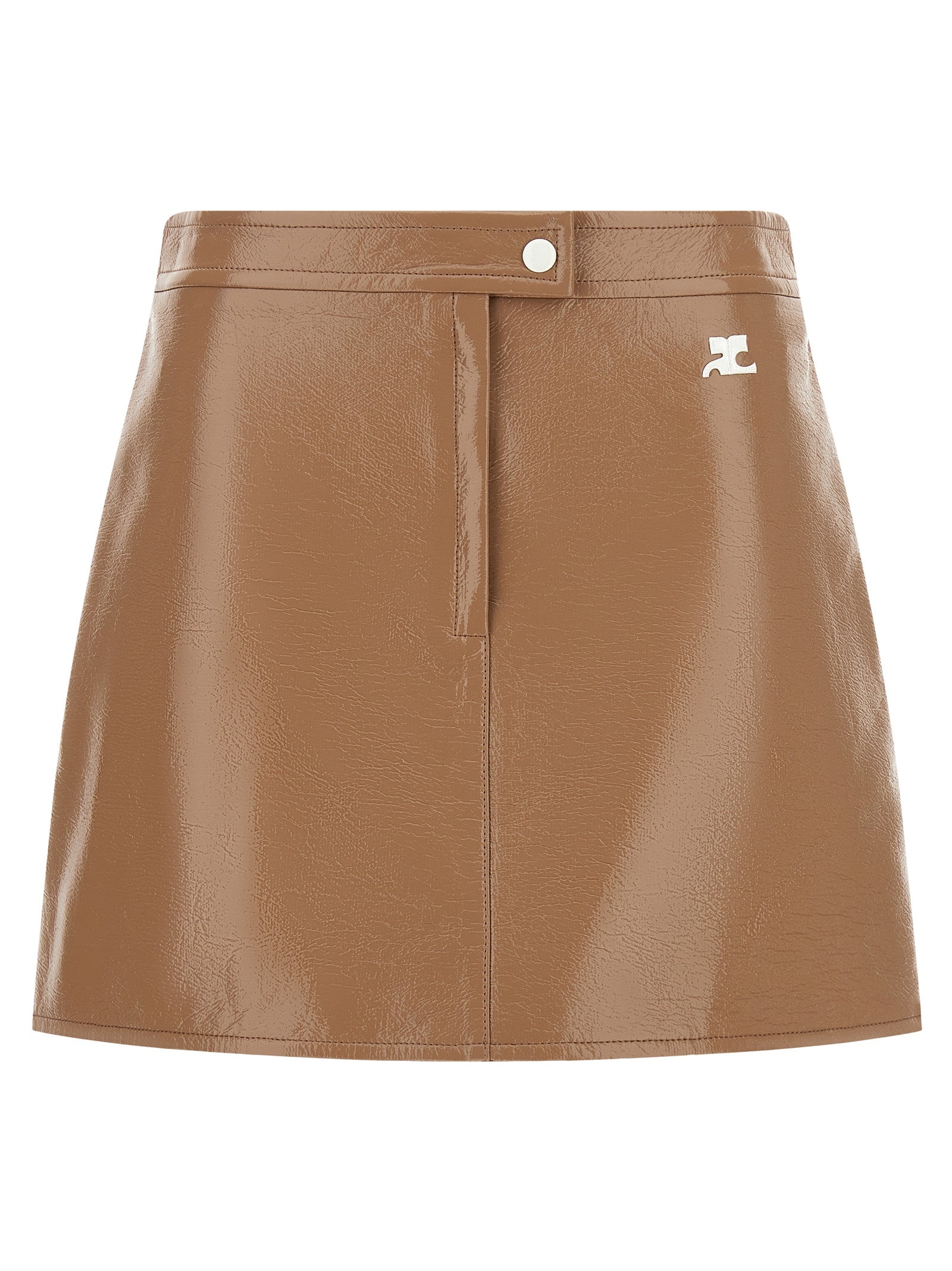 Courrèges Beige Cotton Long Skirt