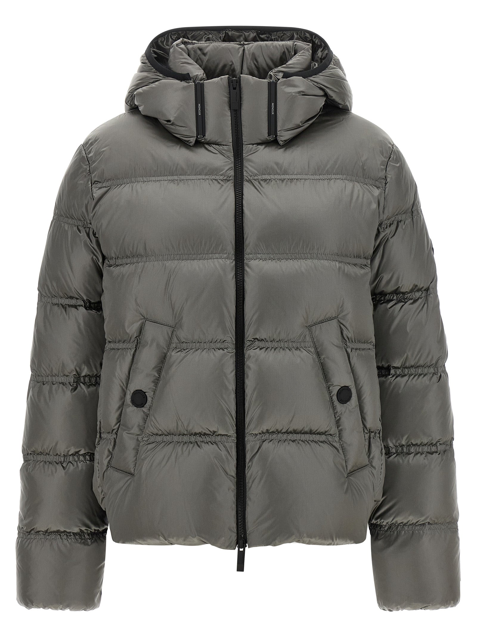 Moncler Gray Polyamide Full-Length Jacket