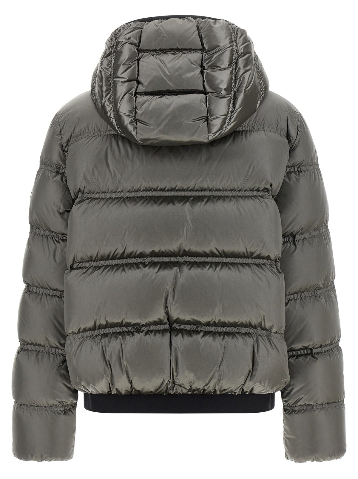 Moncler Gray Polyamide Full-Length Jacket