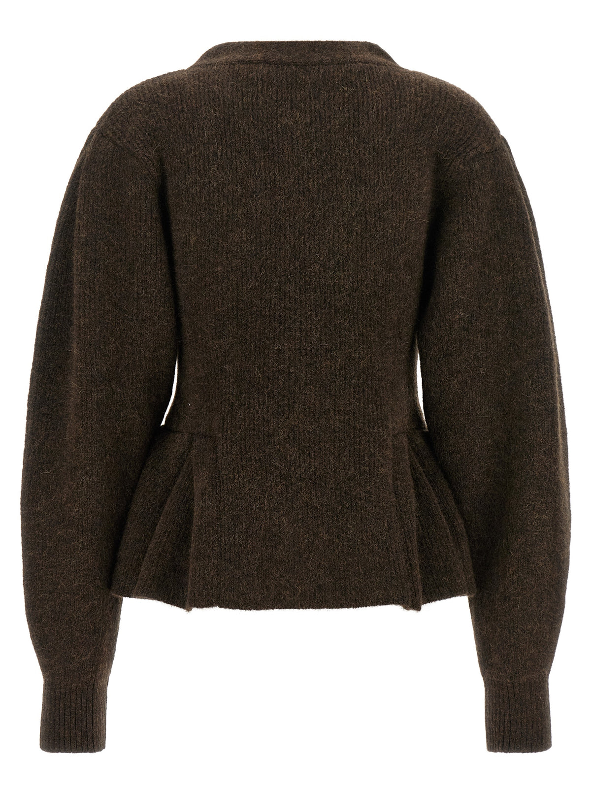 ROTATE BIRGER CHRISTENSEN Brown Wool Cardigan