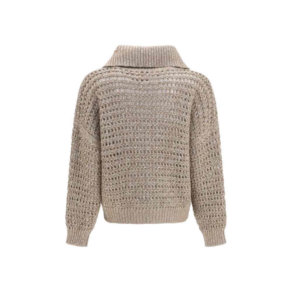 Brunello Cucinelli Gray Wool Oves Aries Cardigan