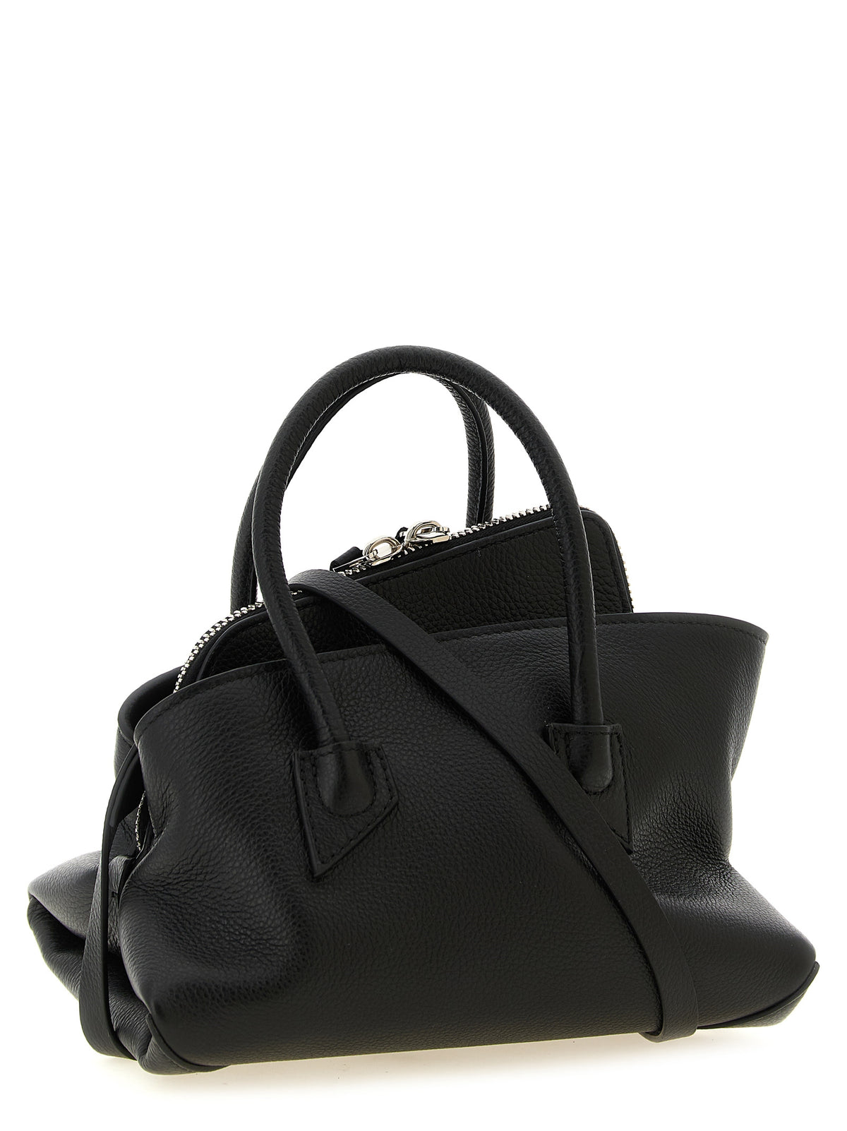 The Attico Black Bovine Leather Handbag