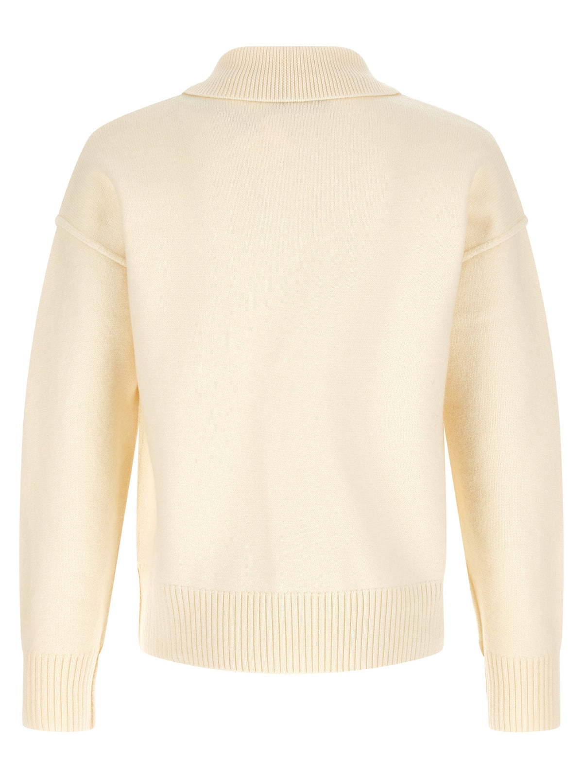 Ami Paris Bicolor Wool Polo Shirt
